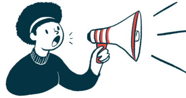 This illustration depicts a person shouting into a handheld megaphone.