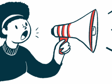 This illustration depicts a person shouting into a handheld megaphone.