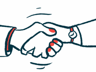 An illustration provides a close-up view of two hands clasped in a handshake.