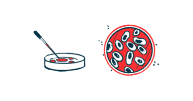 A dropper is poised over a petri dish alongside an aerial view of another petri dish.