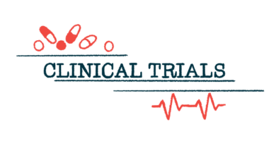 A clinical trials illustration is shown.