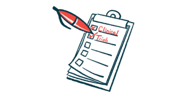 A red pen is shown checking off boxes marked Clinical Trials on a clipboard pad.