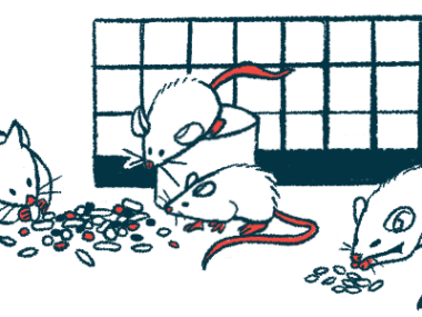 An illustration of mice eating.