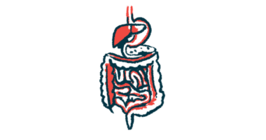 Illustration shows a human's digestive system.