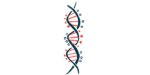 A section of the double helix of a DNA strand is shown.