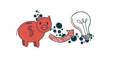 An arrow links a red piggy ban with a dollar sign on its side to a giant light bulb.