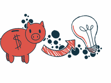 An arrow links a red piggy ban with a dollar sign on its side to a giant light bulb.