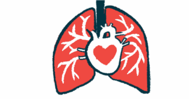 A heart-shaped image is superimposed over the human heart in this illustration of the heart and lungs.