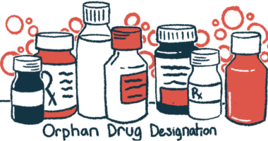 An illustration of bottles of medicine with the words 'orphan drug designation' written underneath.